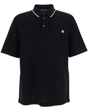 Dolce & Gabbana Polo Piquet - Black