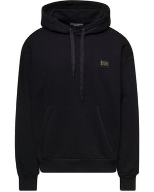 Dolce & Gabbana DGロゴ ストライプ ドット パーカー ブラック Dolce & Gabbana logo-embossed Jersey Hoodie | Black | FARFETCH