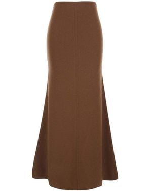 Max Mara Mxs Piuma Knit Skirt Midi Skirt - Brown