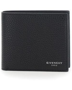 Givenchy Bi-Fold Wallet With Logo Lettering On The Front - Black