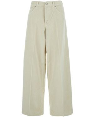 Haikure 'Bethany' Trousers With Logo Patch On The Rear And Wide Leg - White