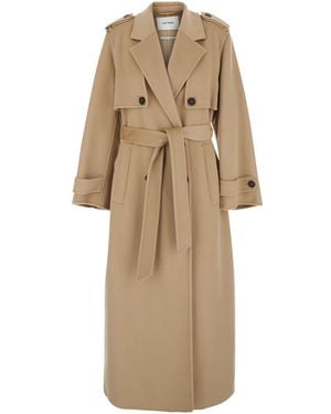 IVY & OAK 'Ann' Coat With Classic Lapels And Belt Closure On The F - Natural