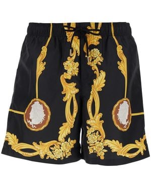Versace Swimsuit With All-Over Cameo Print - Multicolor