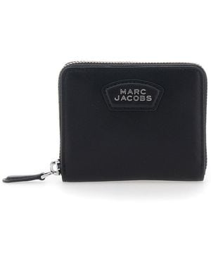 Marc Jacobs 'The Slim Compact Wallet' Wallet With Logo Lettering On The Front - Black