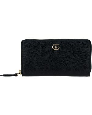 Gucci Portafoglio Con Zip E Gg Logo - Nero