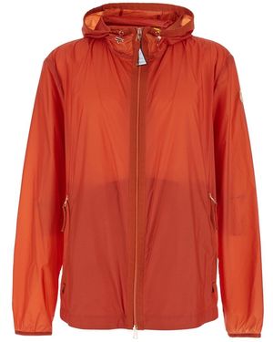 Moncler Genius 'Hamlin' Jacket With Logo Plaque On The Zip Puller And Logo Patch On The Sleeve - Red