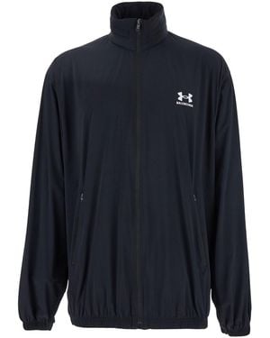 Balenciaga Jacket With Under Armourâ Maxi Logo On The Back - Blue