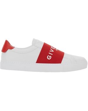 Givenchy 'Urban' Low Top Trainers With Contrasting Band With Logo Lettering - White