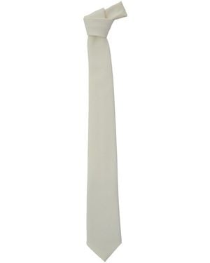 Emporio Armani Tie, Stretch Wool - White