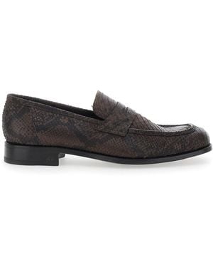 Lidfort Loafers With Almond Toe - Grey