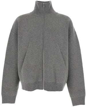 Axel Arigato Felpa A Collo Alto Con Chiusura Con Zip - Grigio