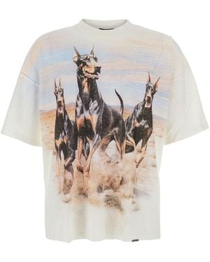 Represent T-Shirt Wester Dobermans Cotton/Hemp - White
