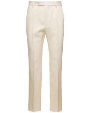 Gucci Straight-Leg Trousers With Cities Patch - Natural