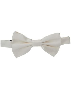 Dolce & Gabbana Bowtie With Rear Hook Closure - White