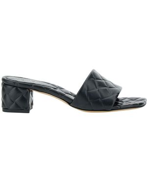 Bottega Veneta Intreccio Pattern Amy Mule - Black