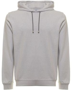 GAUDENZI Jersey And Cotton Hoodie For - Grey