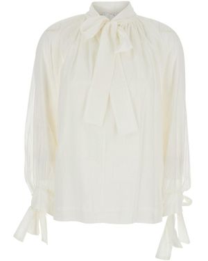 Tela Pascal Classic Collar Cotton Shirt For - White