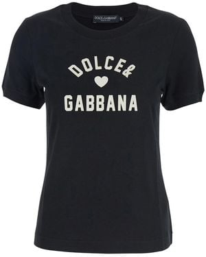 Dolce & Gabbana T-Shirt With Logo - Black