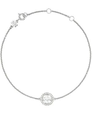 Tory Burch Chain Bracelet Double T - White