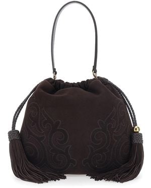Etro Borsa Kalispera Con Chiusura E Dettagli - Nero