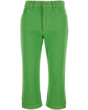 Versace 'Capri' Five-Pocket Jeans With Medusa Patch On The Back - Green