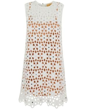 MICHAEL Michael Kors Mini Dress Faux Crochet - White