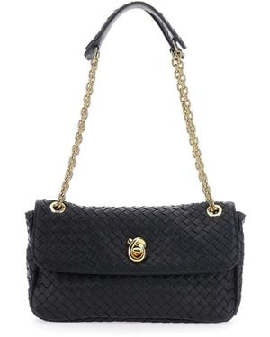Bottega Veneta 'Madison' Crossbody Bag With Knot Closure On The - Black