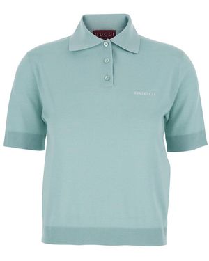 Gucci Polo Shirt, Wool T-Shirts & Jerseys - Blue