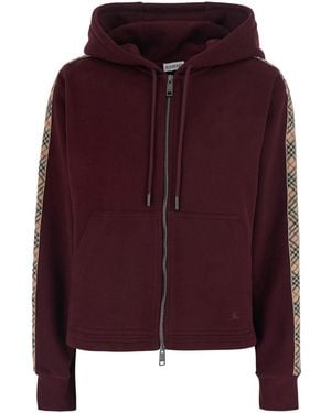 Burberry 'Harper' Sweatshirt With Ekd Embroidery On The Front - Purple