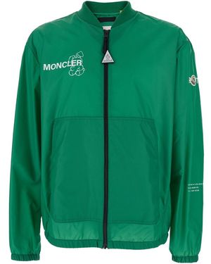 Moncler Genius 'Ostria' Bomber Jacket With Maxi Print On The Rea - Green