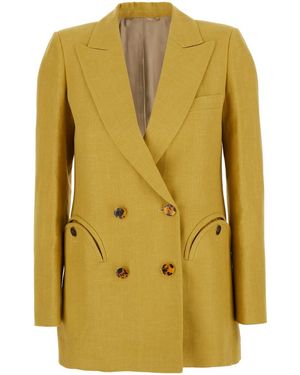 Blazé Milano Giacca 'Midday Sun' Doppiopetto Con Revers A Lancia - Giallo
