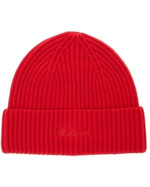 MC2 Saint Barth Cappello Moss Wool Con Lana E Colore Per - Rosso