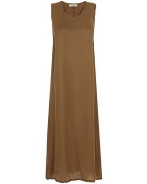 Jucca Long Dress Sleeveless With Round Neck - Natural