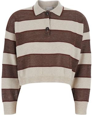Brunello Cucinelli Maglia Polo - Brown