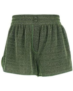 Oséree Shorts 'Lumiere' Con Vita Elasticizzata E Dettagli Luccicanti A - Verde