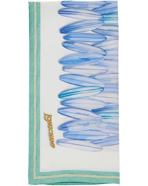Longchamp Foulard Quadrato - Blu