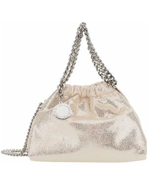 Stella McCartney 'Falabella' Crossbody Bag With Drawstring Closur - Natural