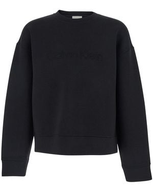 Calvin Klein Crewneck Sweatshirt Tech Fabric - Blue