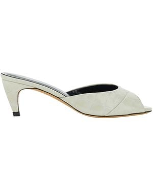Jude 'Cave' Heeled Sandals With Cut-Out - White