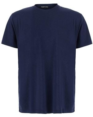 Tom Ford Manica Corta Liocel - Blue