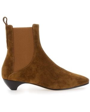 Le Monde Beryl 'Allegra Chelsea' Ankle Boots With Elastic Panels - Brown