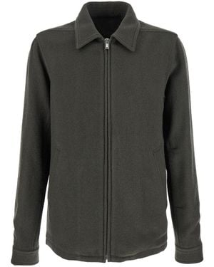 Rick Owens 'Brad' Jacket With Classic Collar - Black
