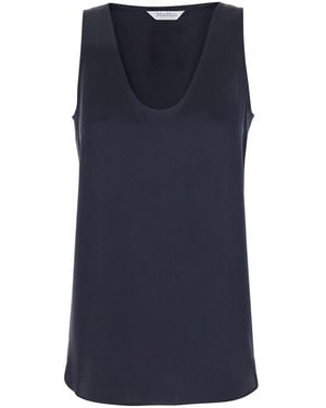 Max Mara Top 'Filly' Smanicato Con Scollo Rotondo - Blu