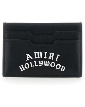Amiri Portacarte Con Logo Lettering Sul Fronte E Logo Impresso Sul Ret - Nero