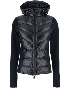 Moncler Puffer Zip Up Cardigan - Nero