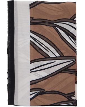 Brunello Cucinelli Scarf With All-Over Print - Grey