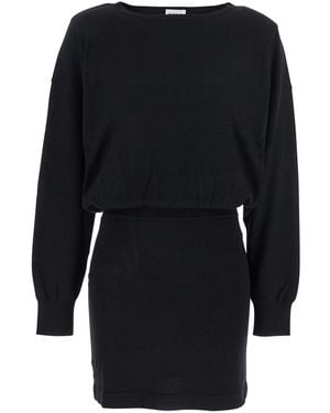 P.A.R.O.S.H. Dress With Boat Neck - Black