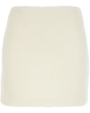 ATELIER EDITION Mini Skirt With Hidden Side Closure - Natural