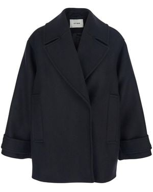 IVY & OAK 'Carly' Coat With Wide Notched Revers - Blue