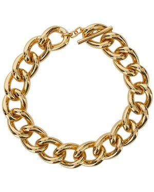 P.A.R.O.S.H. Collana A Catena Con Chiusura Con Gancio Con Logo - Metallizzato
